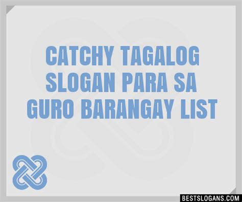 halimbawa barangay slogan tagalog|Tagalog Para Sa Barangay Slogan Ideas .